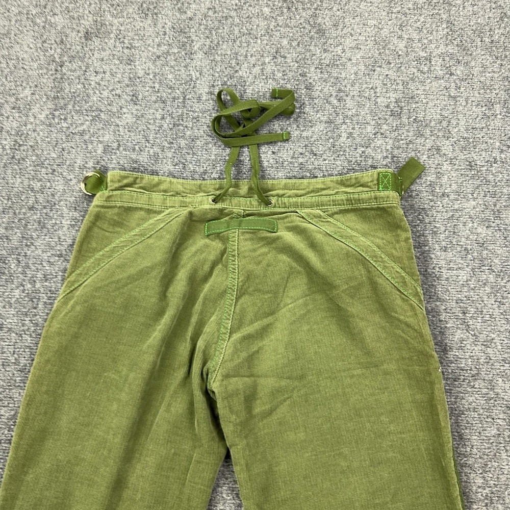 Miss Me Pants Womens L Green Corduroy Y2K Floral Embroidered Rhinestone Belted - Picture 14 of 16